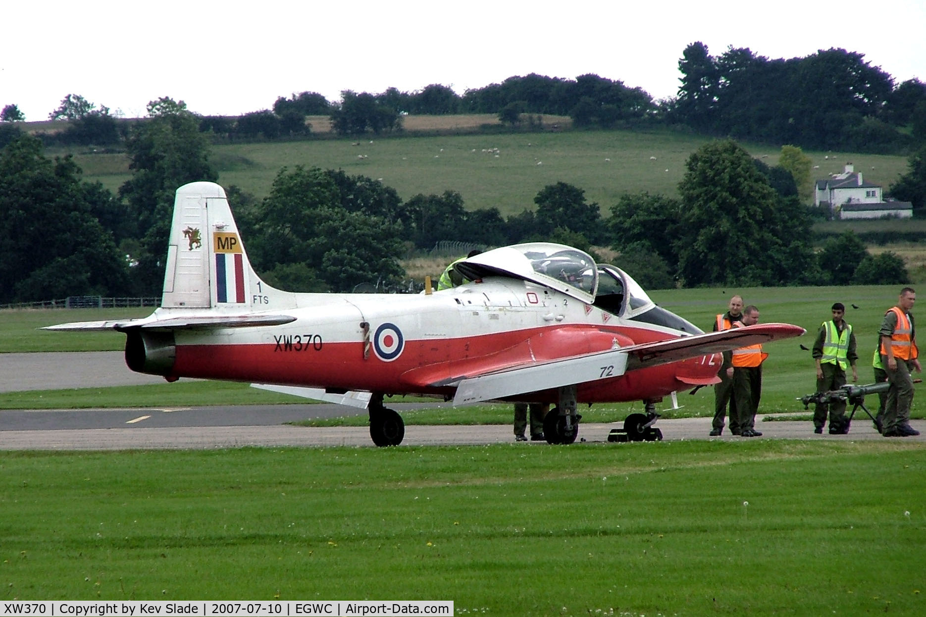 XW370, 1971 BAC 84 Jet Provost T.5A C/N EEP/JP/1020, Being used for ground handling training.