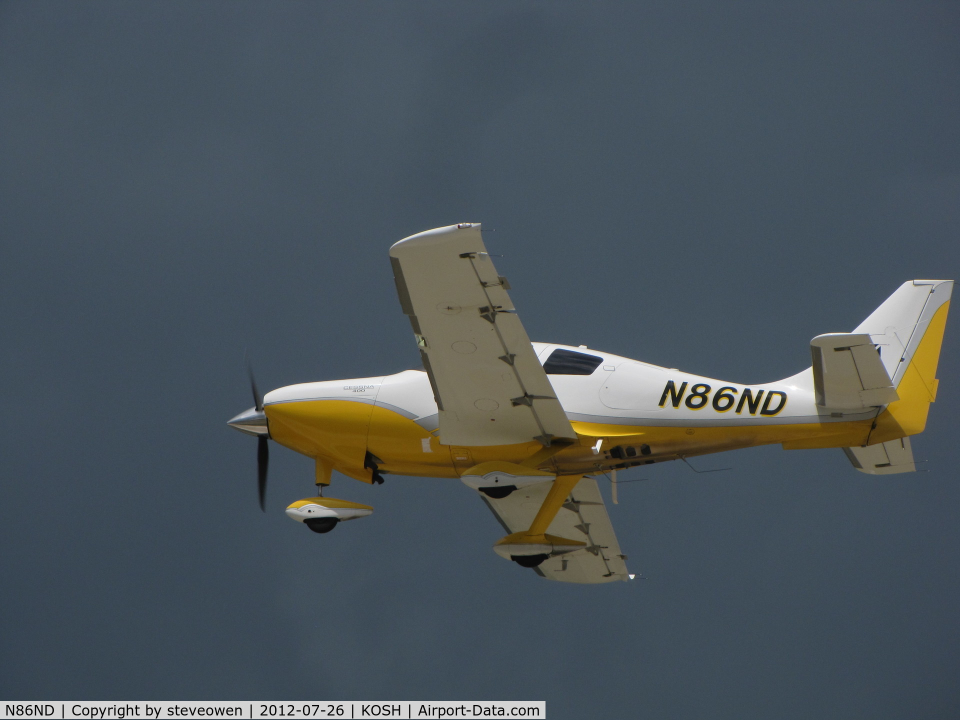 N86ND, 2008 Cessna LC41-550FG C/N 411080, heading into a stormy sky