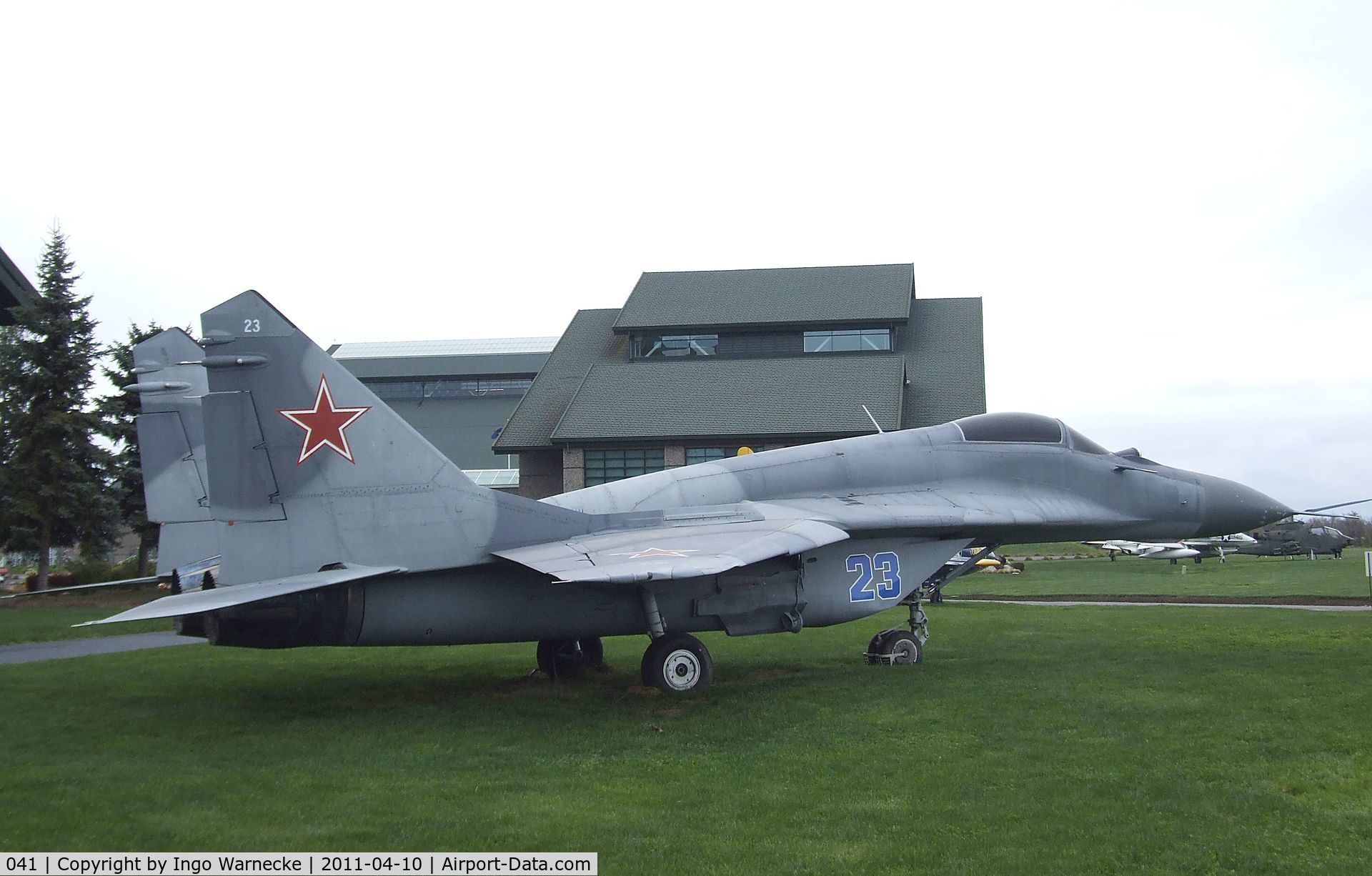 041, Mikoyan-Gurevich MiG-29 C/N 2960721930, Mikoyan i Gurevich MiG-29 FULCRUM at the Evergreen Aviation & Space Museum, McMinnville OR