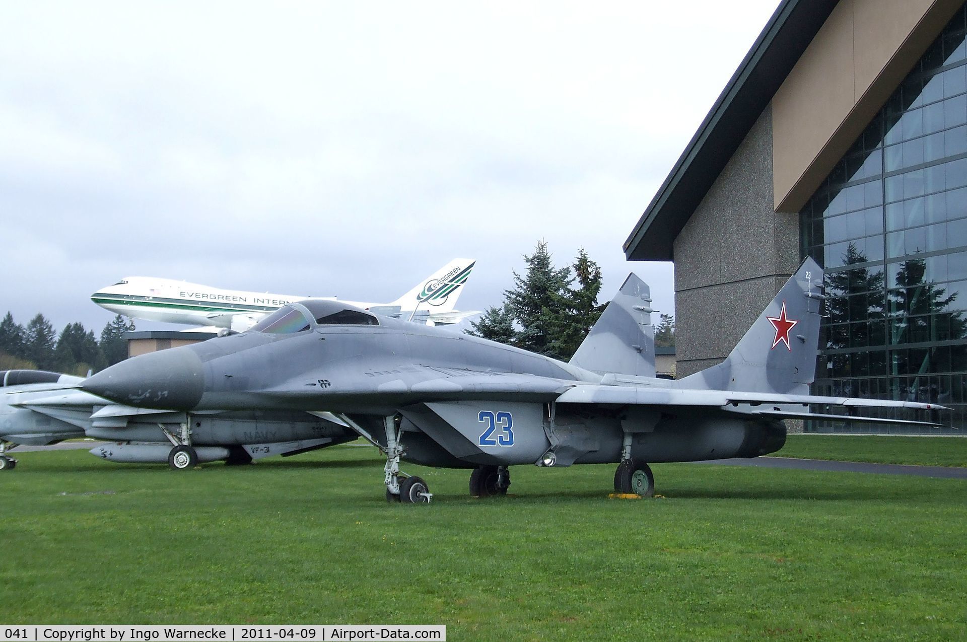041, Mikoyan-Gurevich MiG-29 C/N 2960721930, Mikoyan i Gurevich MiG-29 FULCRUM at the Evergreen Aviation & Space Museum, McMinnville OR