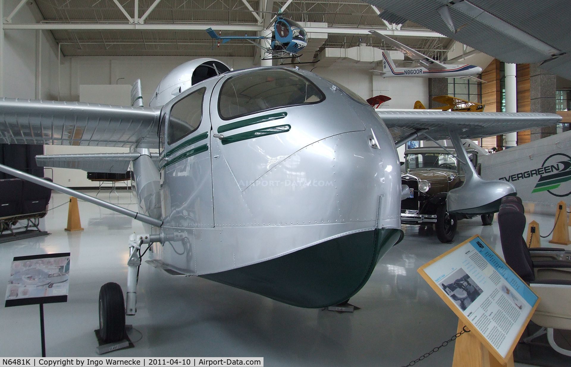 N6481K, 1947 Republic RC-3 Seabee C/N 736, Republic RC-3 Seabee at the Evergreen Aviation & Space Museum, McMinnville OR