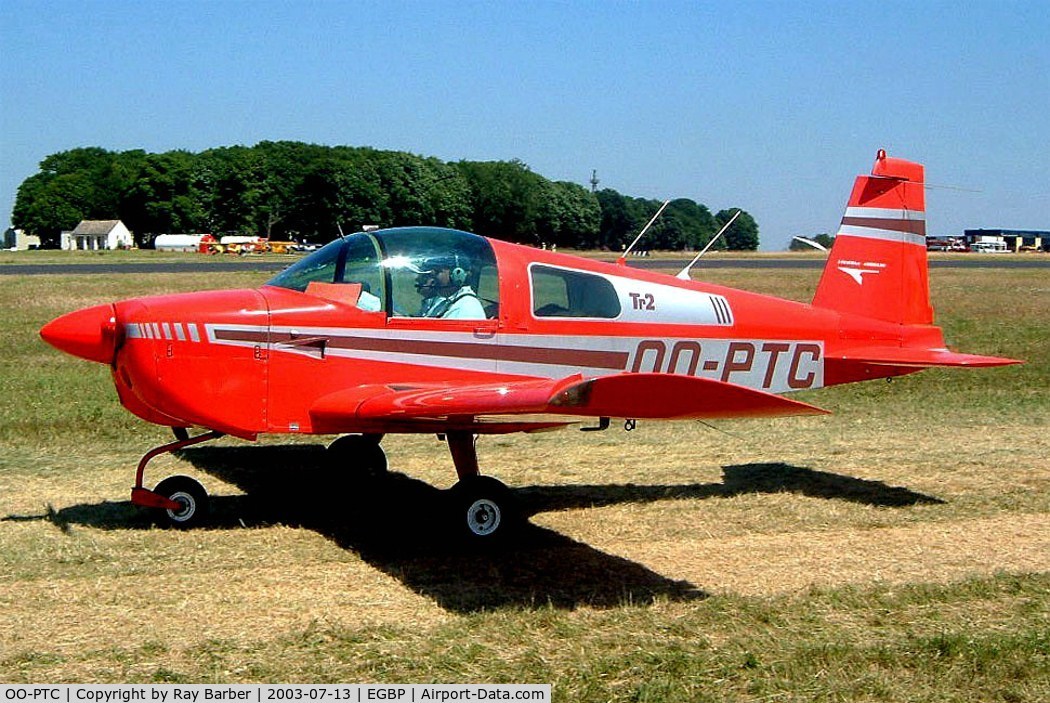 OO-PTC, 1974 Grumman American AA-1B Trainer C/N AA5B-0466, American Aviation AA-1B Trainer [AA1B-0466] Kemble~G 13/07/2003