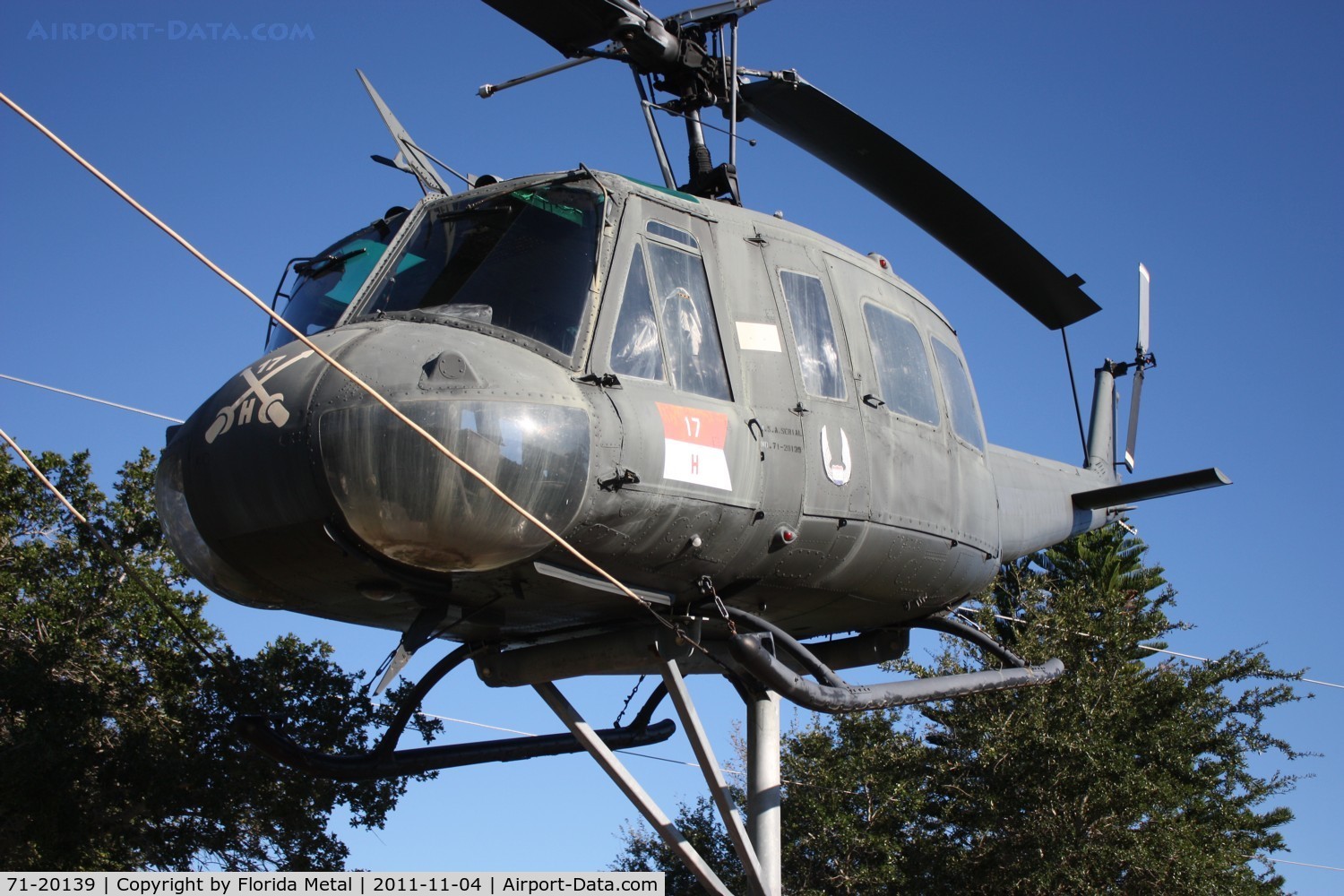 71-20139, 1971 Bell UH-1H Iroquois C/N 12963, UH-1H in a park on Merritt Island near Cocoa Beach