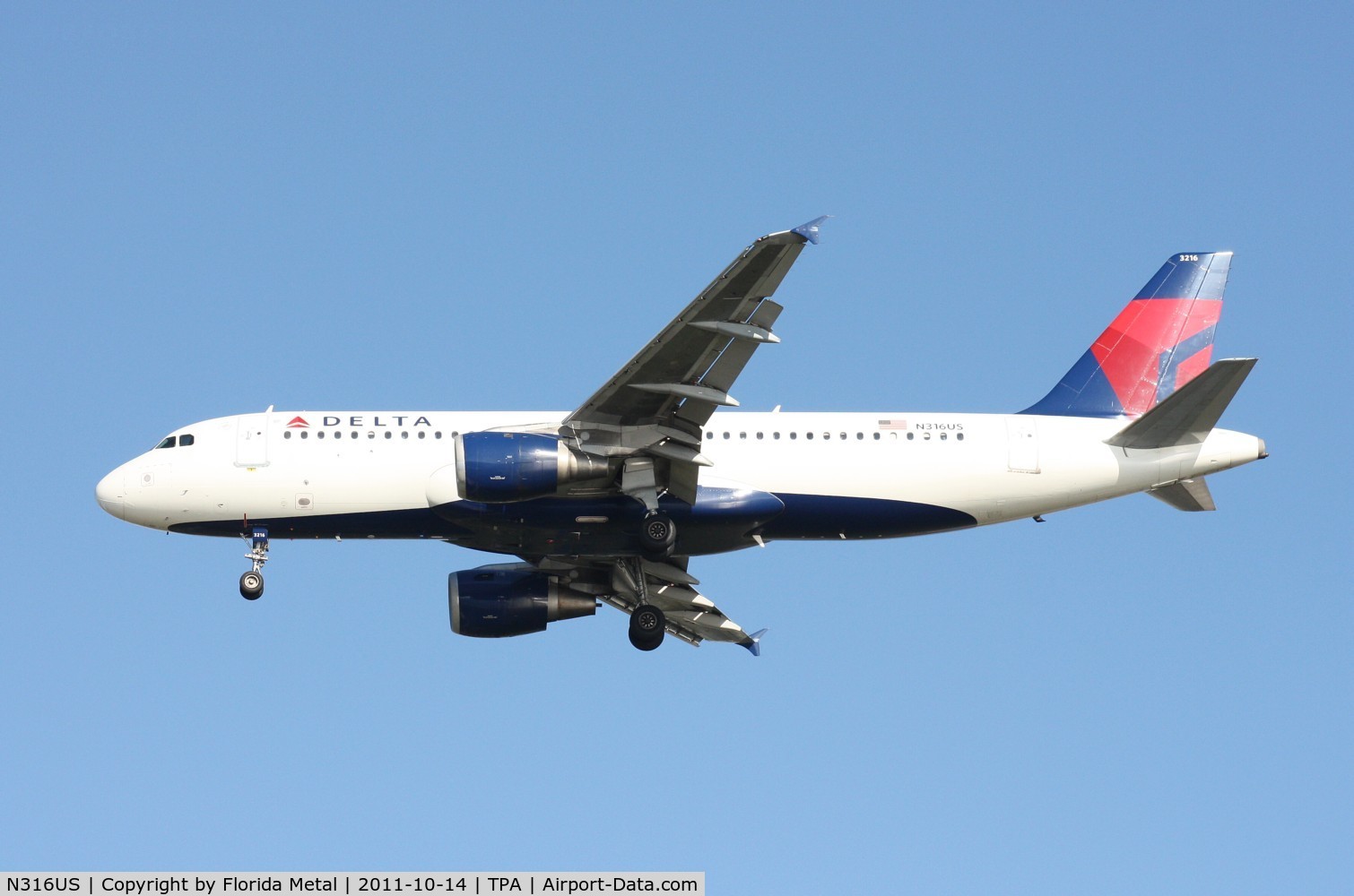 N316US, 1991 Airbus A320-211 C/N 192, Delta A320