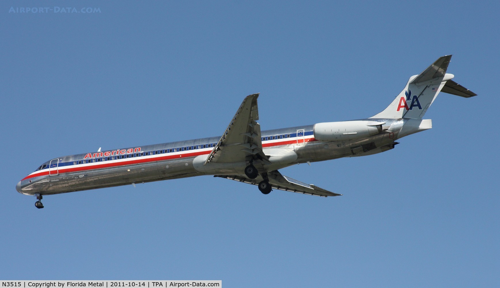N3515, 1990 McDonnell Douglas MD-82 (DC-9-82) C/N 49892, American MD-82