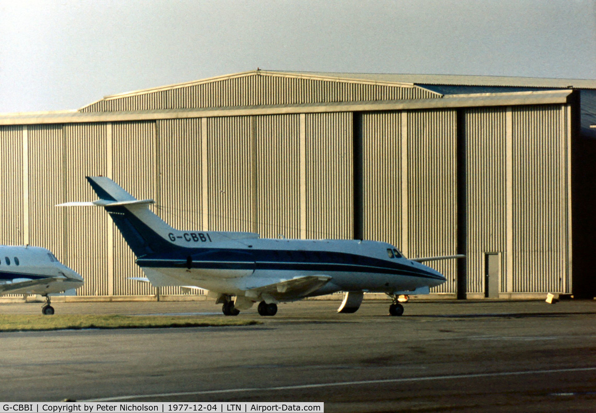 G-CBBI, 1977 British Aerospace HS.125-700A C/N 257013, HS.125 Series 700B as seen at Luton in December 1977.