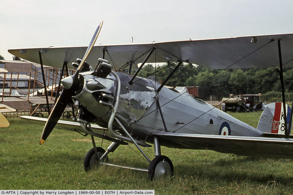 G-AFTA, 1931 Hawker Tomtit Mk1 C/N 30380, Hawker Tomtit at Old Warden in 1969.