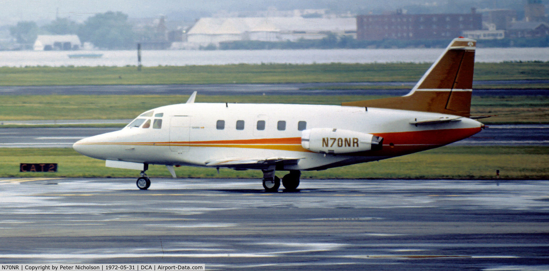 N70NR, North American Sabre 75 C/N 370-3, Sabre 75 as seen at Washington National as it was then known in May 1972.