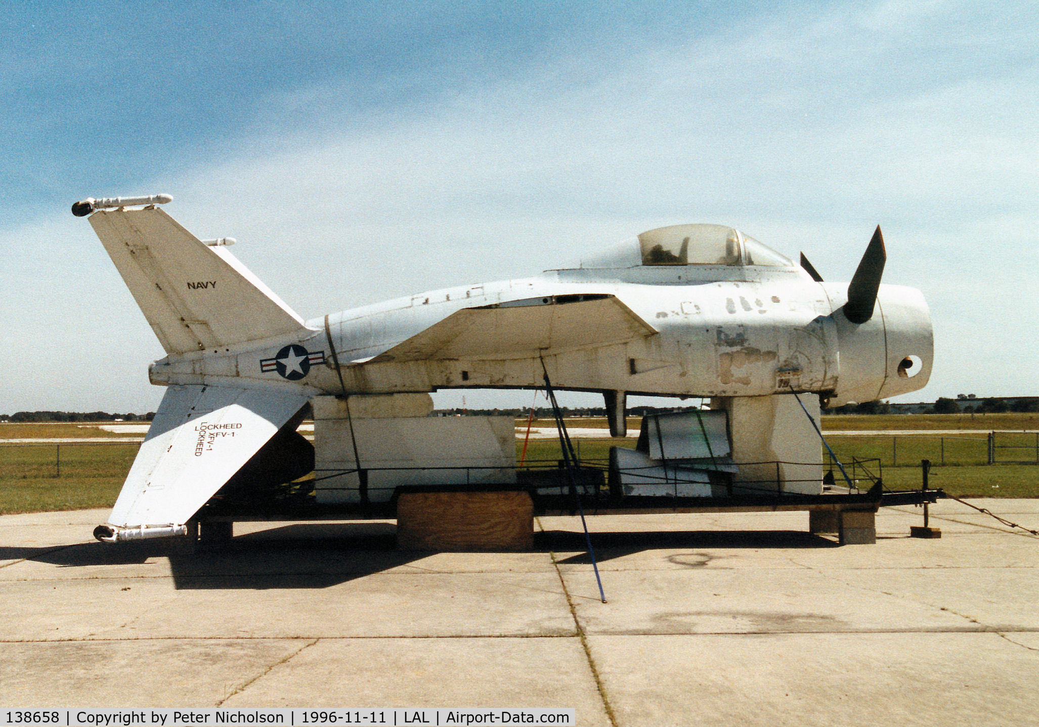 138658, Lockheed XFV-1 C/N 081-1001, Lockheed XFV-1 Salmon of the Florida Air Museum at Lakeland as seen in November 1996.