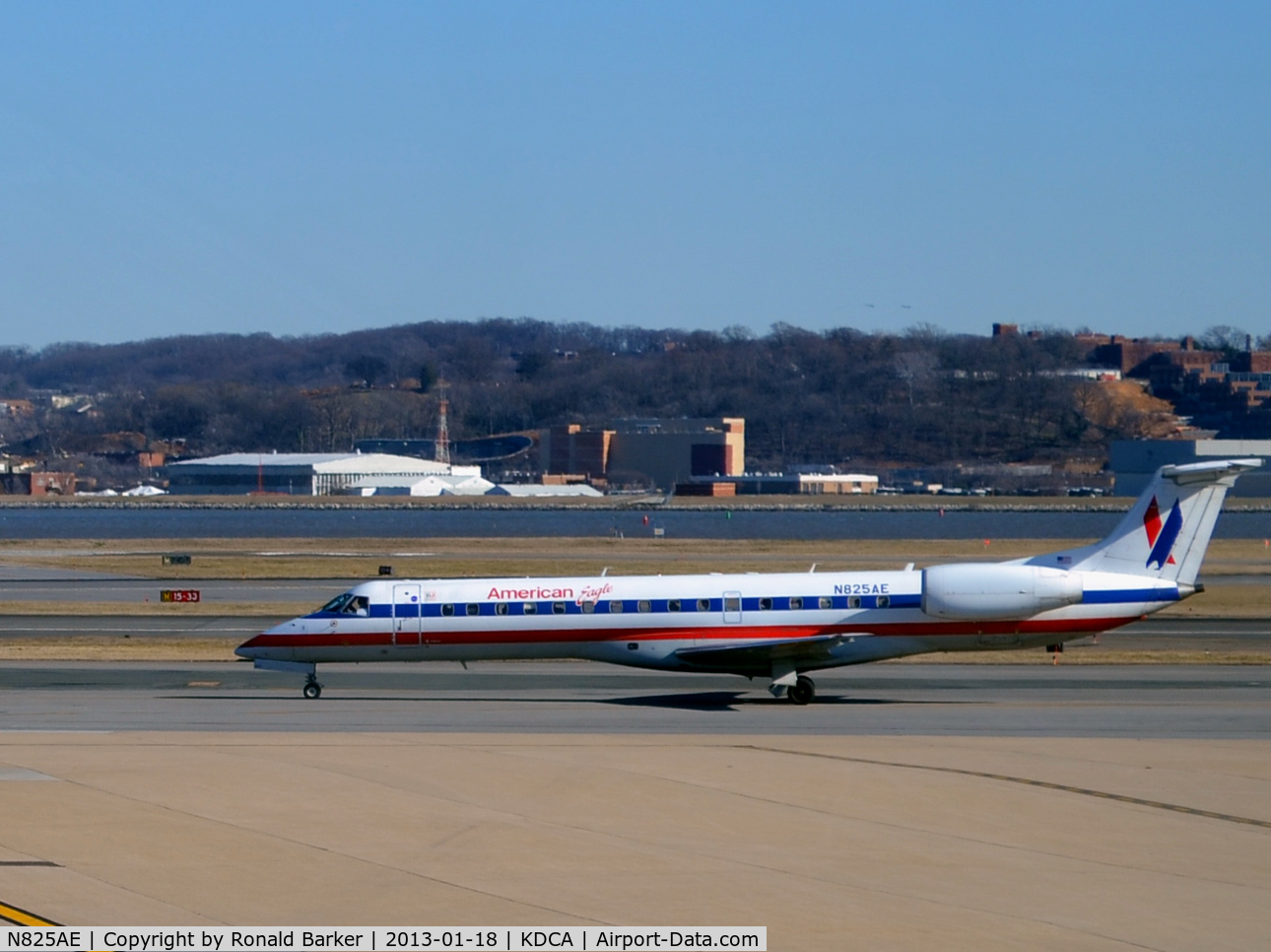 N825AE, 2002 Embraer ERJ-140LR (EMB-135KL) C/N 145589, Taxi DCA