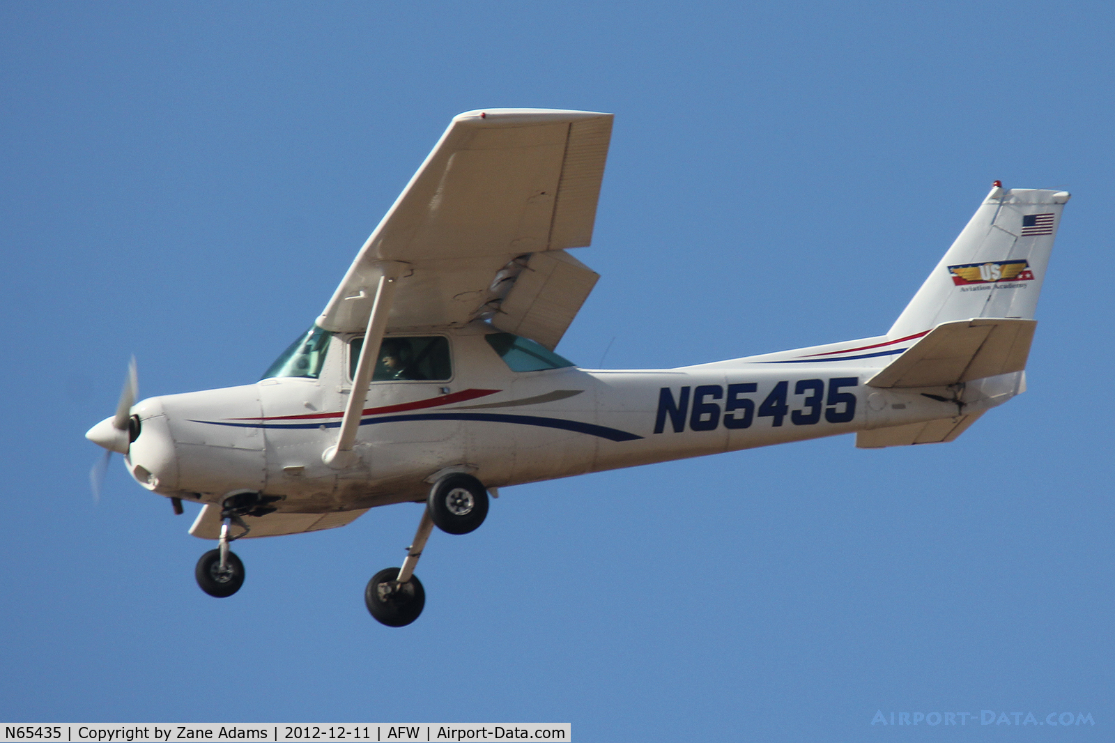 N65435, 1978 Cessna 152 C/N 15281550, Landing at Alliance Airport Fort Worth, TX