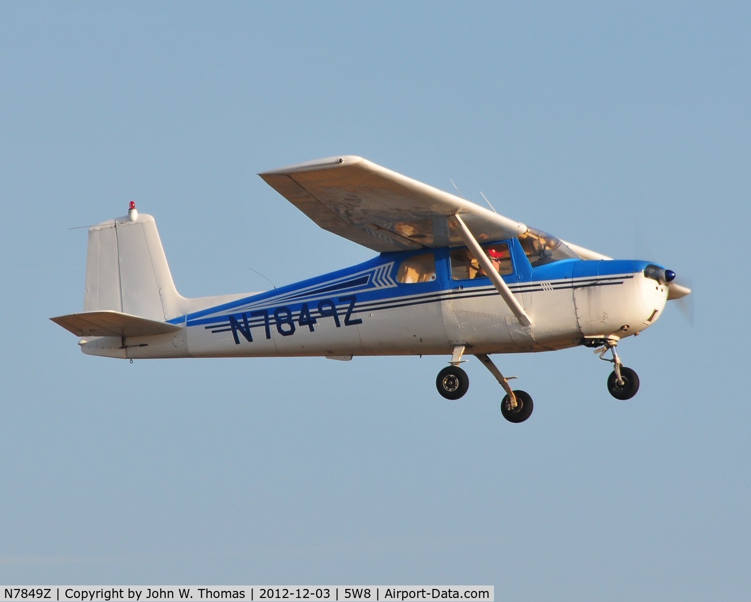 N7849Z, 1963 Cessna 150C C/N 15059949, Departing runway 22