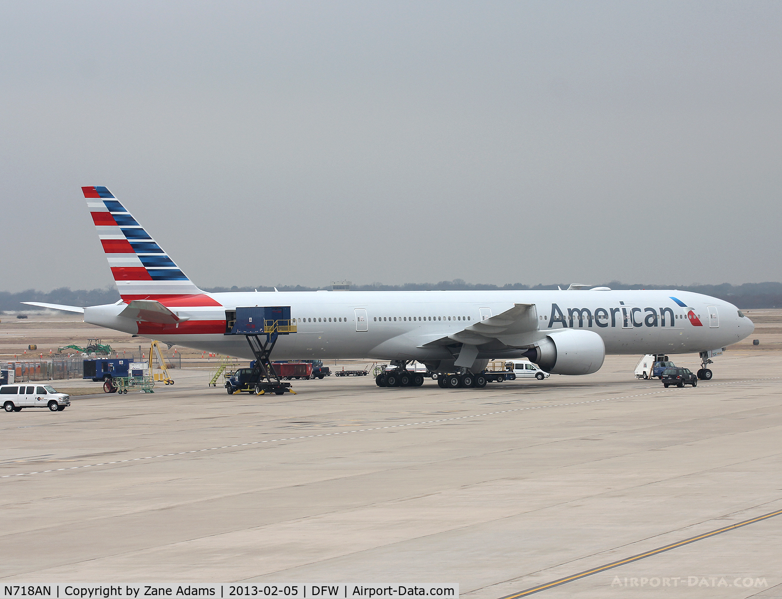 N718AN, 2012 Boeing 777-323/ER C/N 41665, American Airlines' new 777-300ER in their new livery at DFW Airport