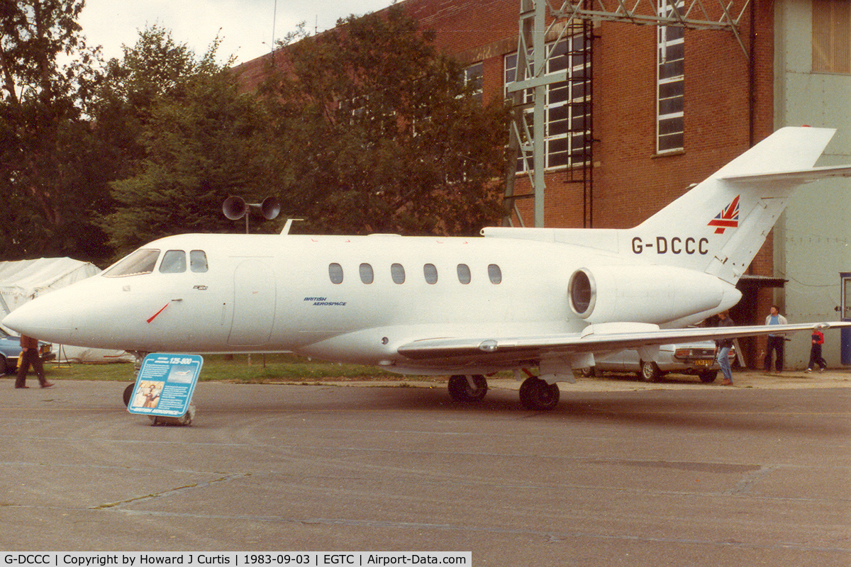 G-DCCC, 1983 British Aerospace BAe.125-800B C/N 258002, At the Business & Light Aviation Show.