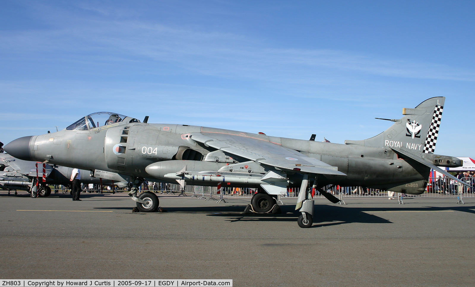 ZH803, 1996 British Aerospace Sea Harrier F/A.2 C/N NB08, Coded 004-L.