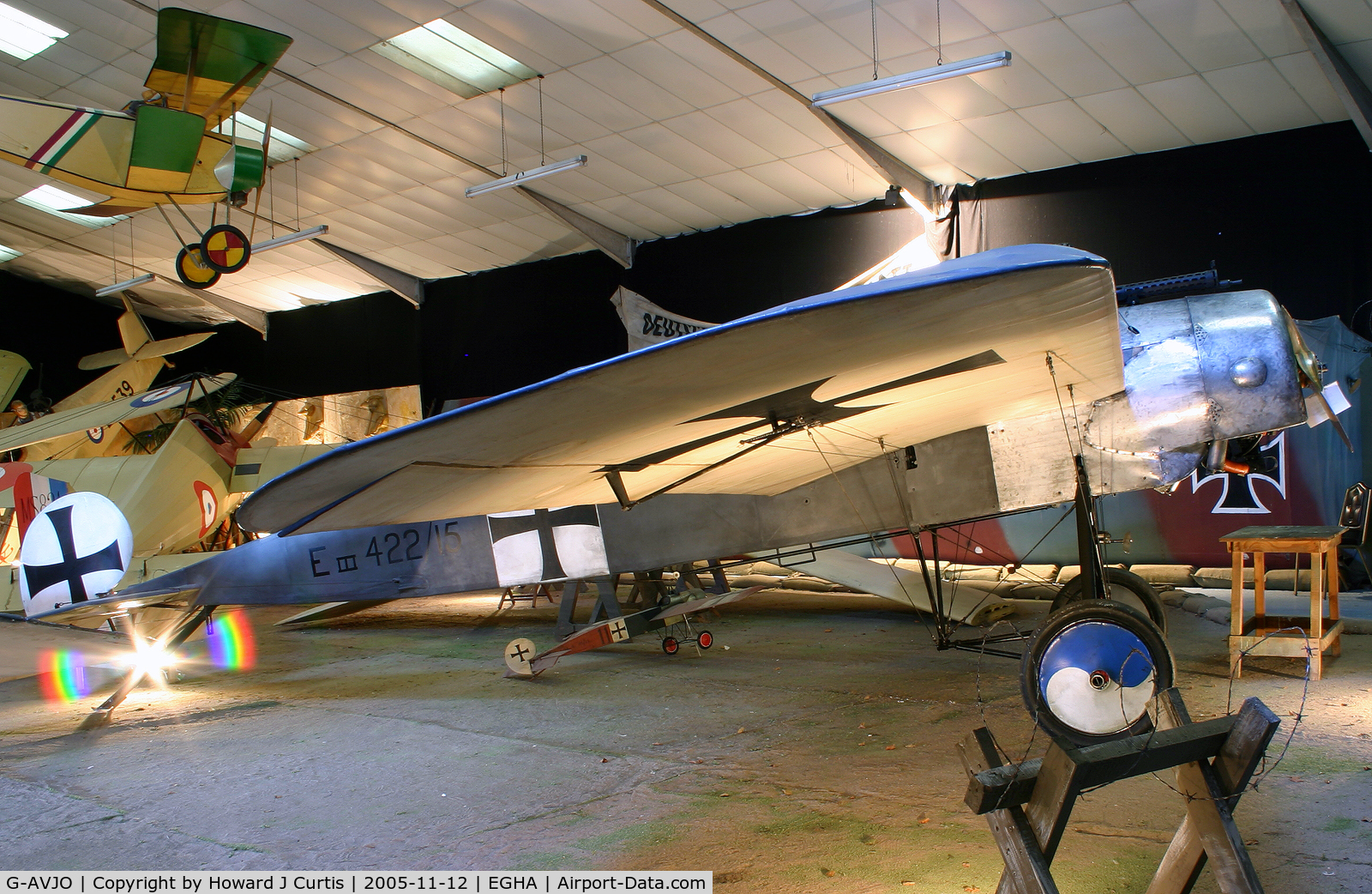 G-AVJO, 1967 Fokker EIII Replica C/N PPS/FOK/6, In the short-lived museum here.
