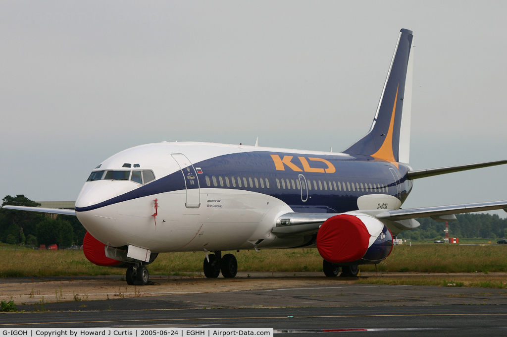 G-IGOH, 1988 Boeing 737-3Y0 C/N 23926, Ex Go! In KLD Avia colours. Became EI-DJS
