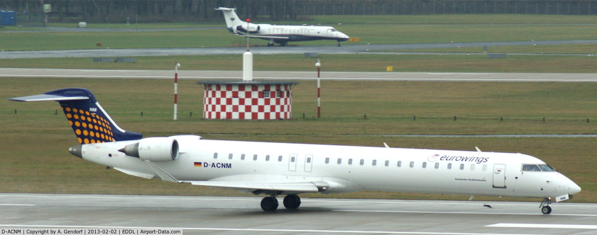 D-ACNM, 2010 Bombardier CRJ-900LR (CL-600-2D24) C/N 15253, Eurowings (Lufthansa Regional cs.), is ready for Take Off at Düsseldorf Int´l (EDDL)