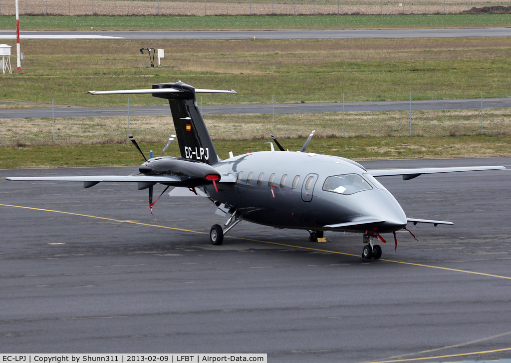 EC-LPJ, 2011 Piaggio P-180 Avanti II C/N 1223, Parked at the General Aviation area...