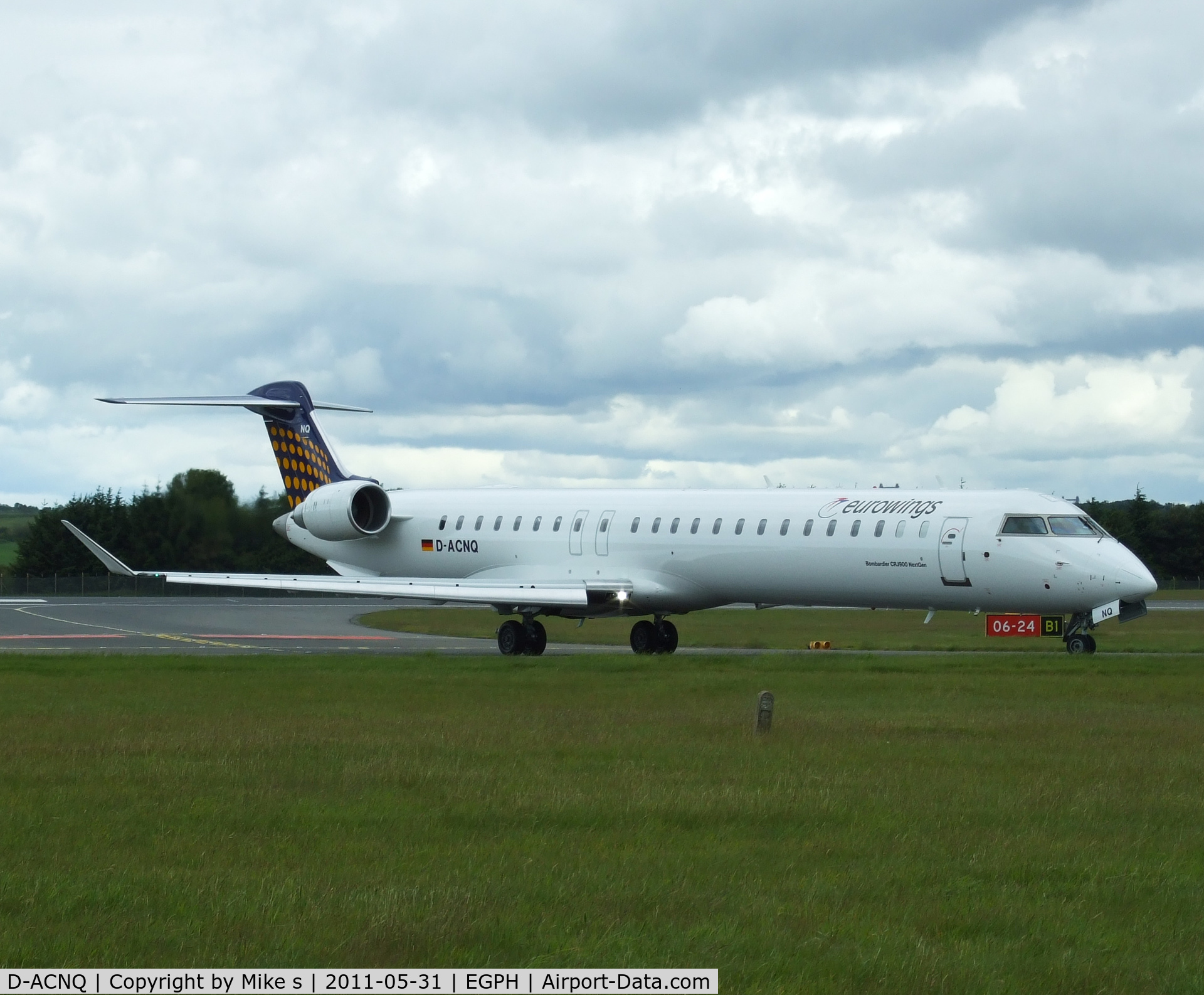 D-ACNQ, 2010 Bombardier CRJ-900LR (CL-600-2D24) C/N 15260, eurowings CRJ-900 Arrives at EDI From DUS
