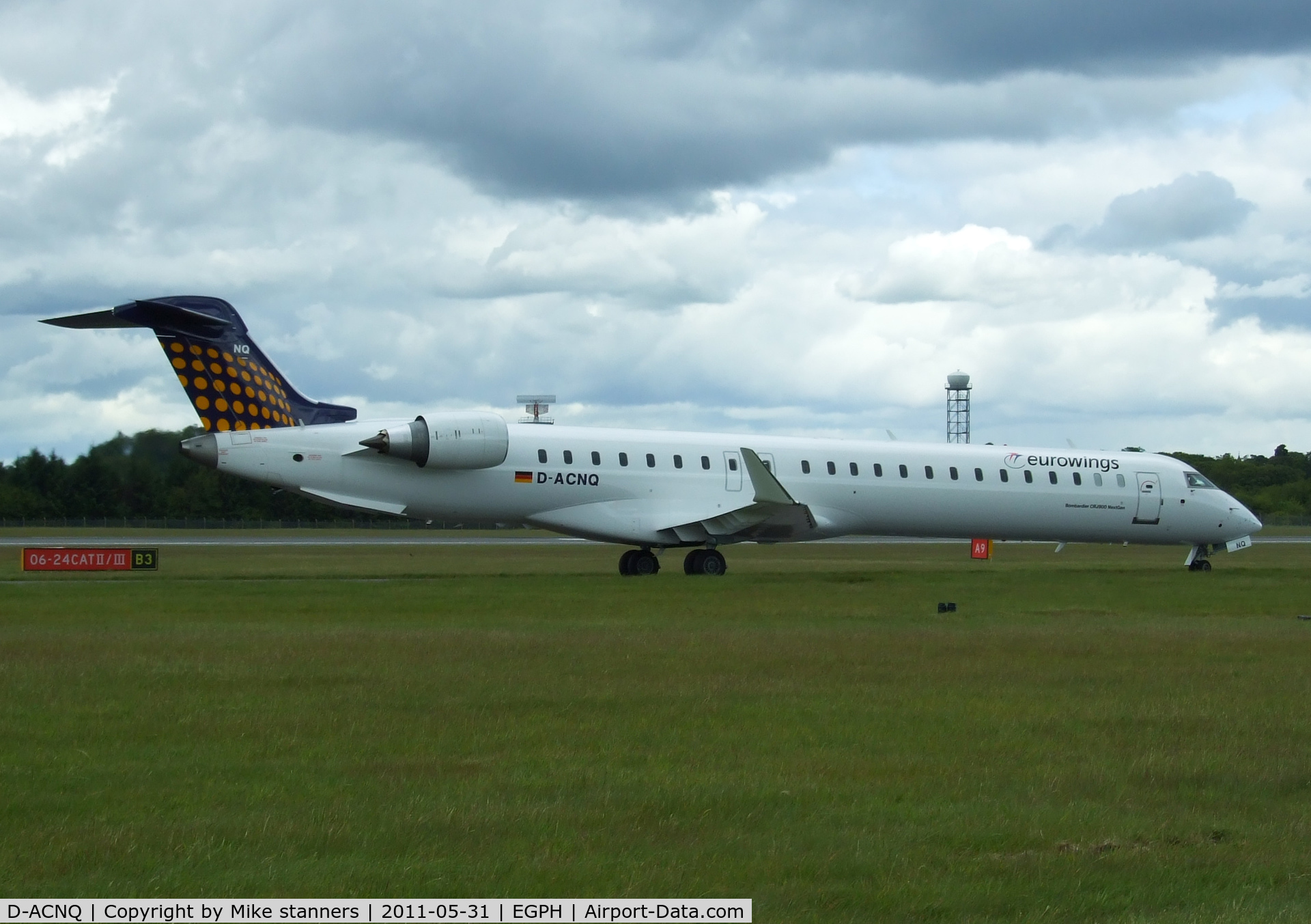 D-ACNQ, 2010 Bombardier CRJ-900LR (CL-600-2D24) C/N 15260, Eurowings CRJ-900 Arrives at EDI  On a Lufthansa flight From DUS