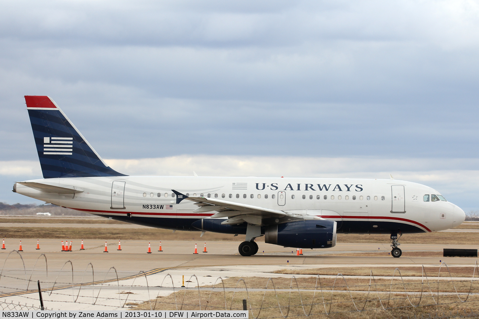 N833AW, 2002 Airbus A319-132 C/N 1844, US Airways at DFW Airport