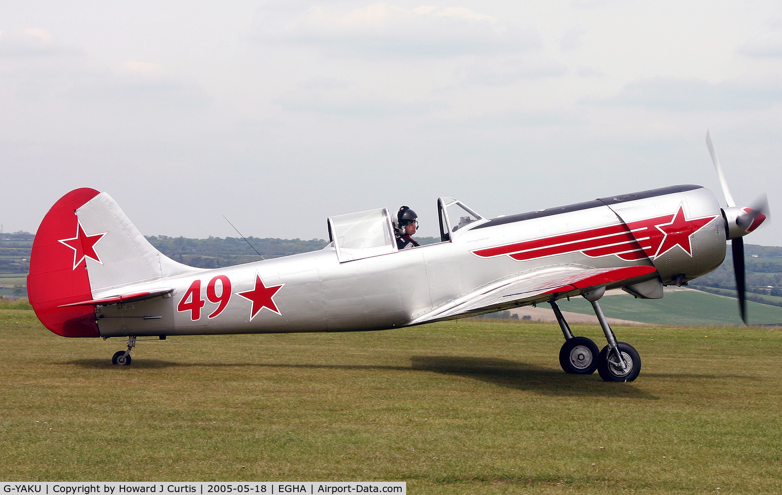 G-YAKU, 1982 Yakovlev Yak-50 C/N 822305, Aerostars aerobatic team, red 49.