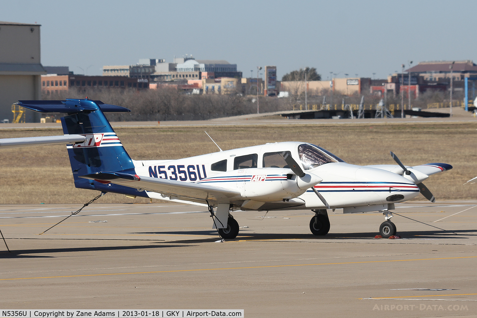 N5356U, 2002 Piper PA-44-180 Seminole C/N 4496164, ATP flight school twin at Arlington Municipal Airport