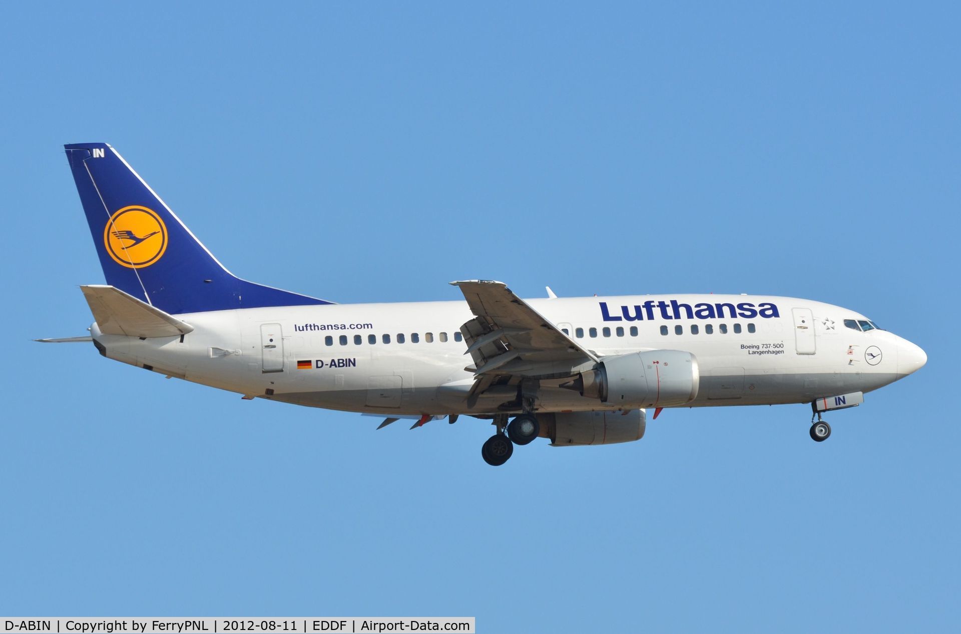 D-ABIN, 1991 Boeing 737-530 C/N 24938, Lufthansa B735