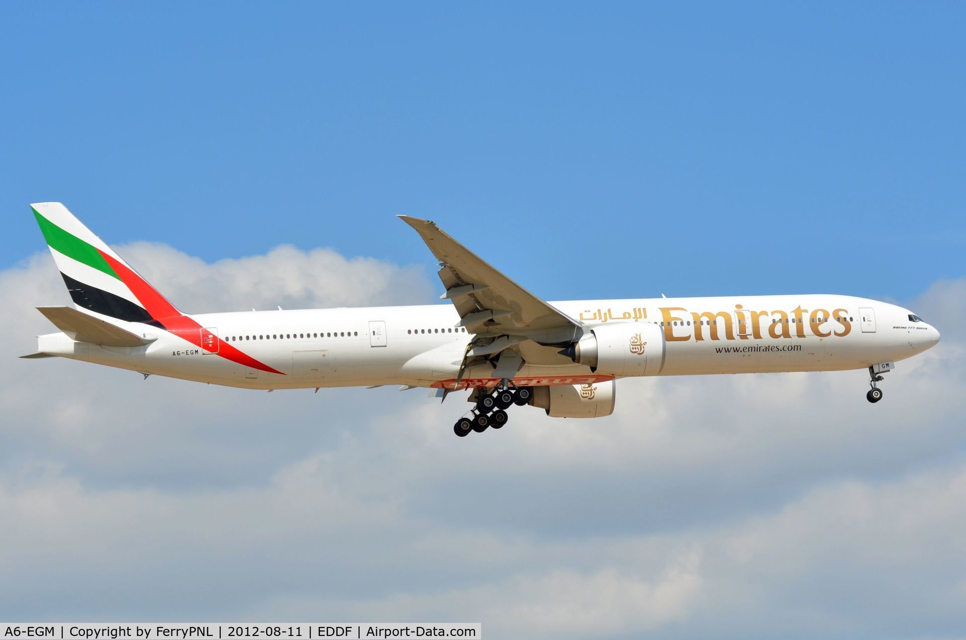A6-EGM, 2012 Boeing 777-31H/ER C/N 41073, Emirates B773