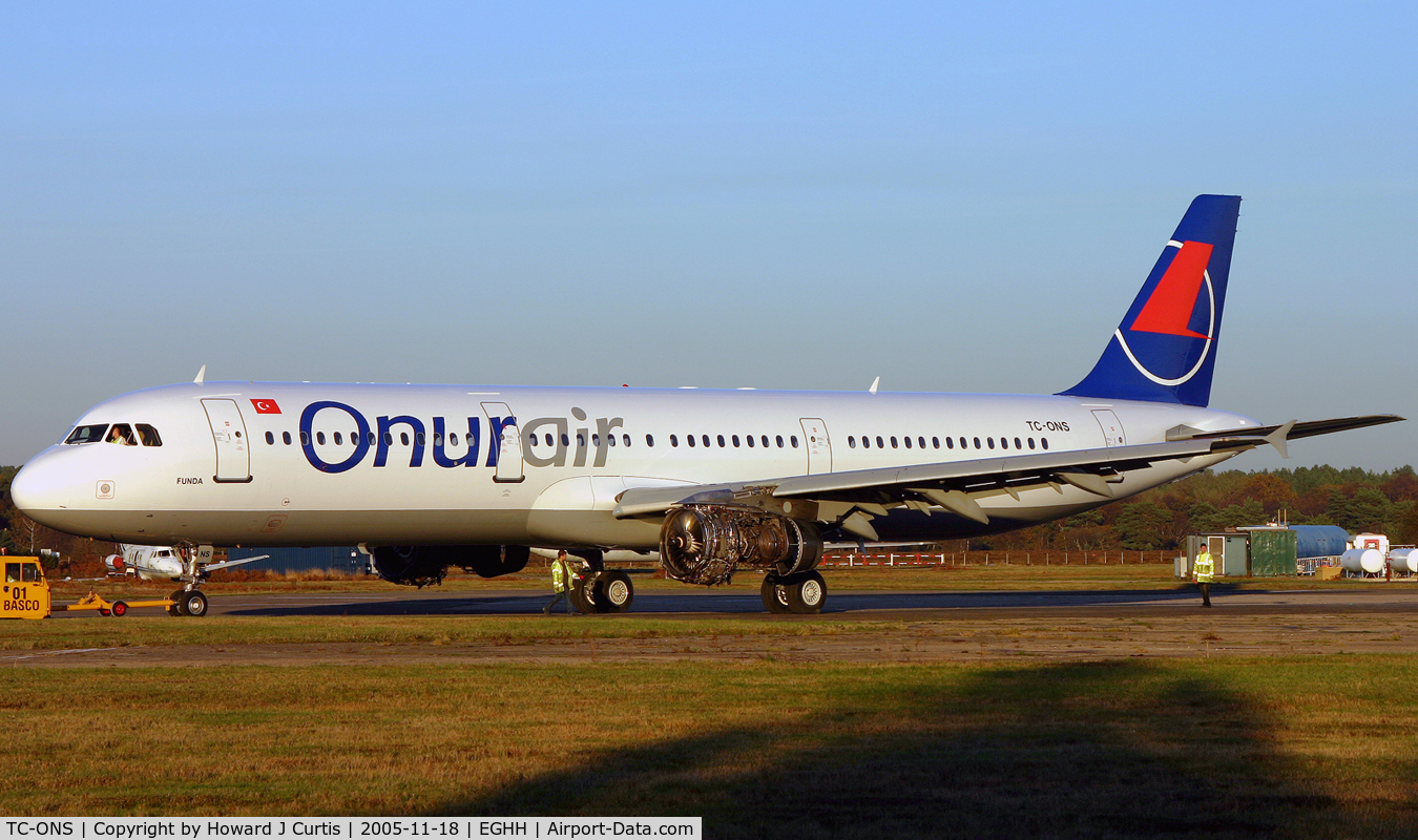 TC-ONS, 1993 Airbus A321-131 C/N 364, Onur Air, just out of the spray shop.