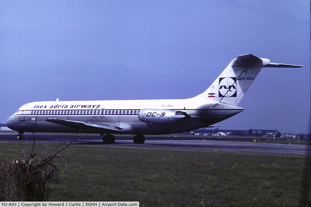 YU-AHJ, 1969 Douglas DC-9-32 C/N 47239, Inex Adria, April 1982.