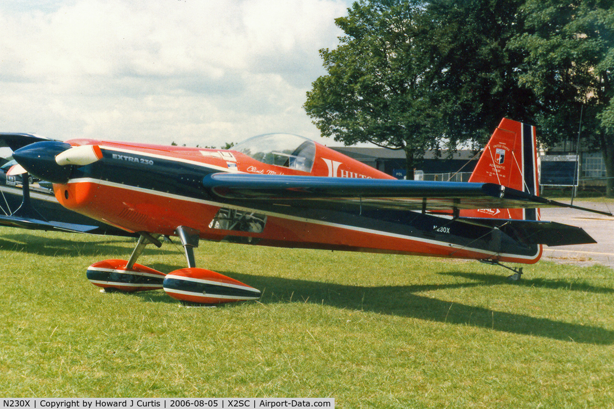 N230X, 1984 Extra EA-230 C/N 001, At the World Aerobatic Championships, South Cerney.