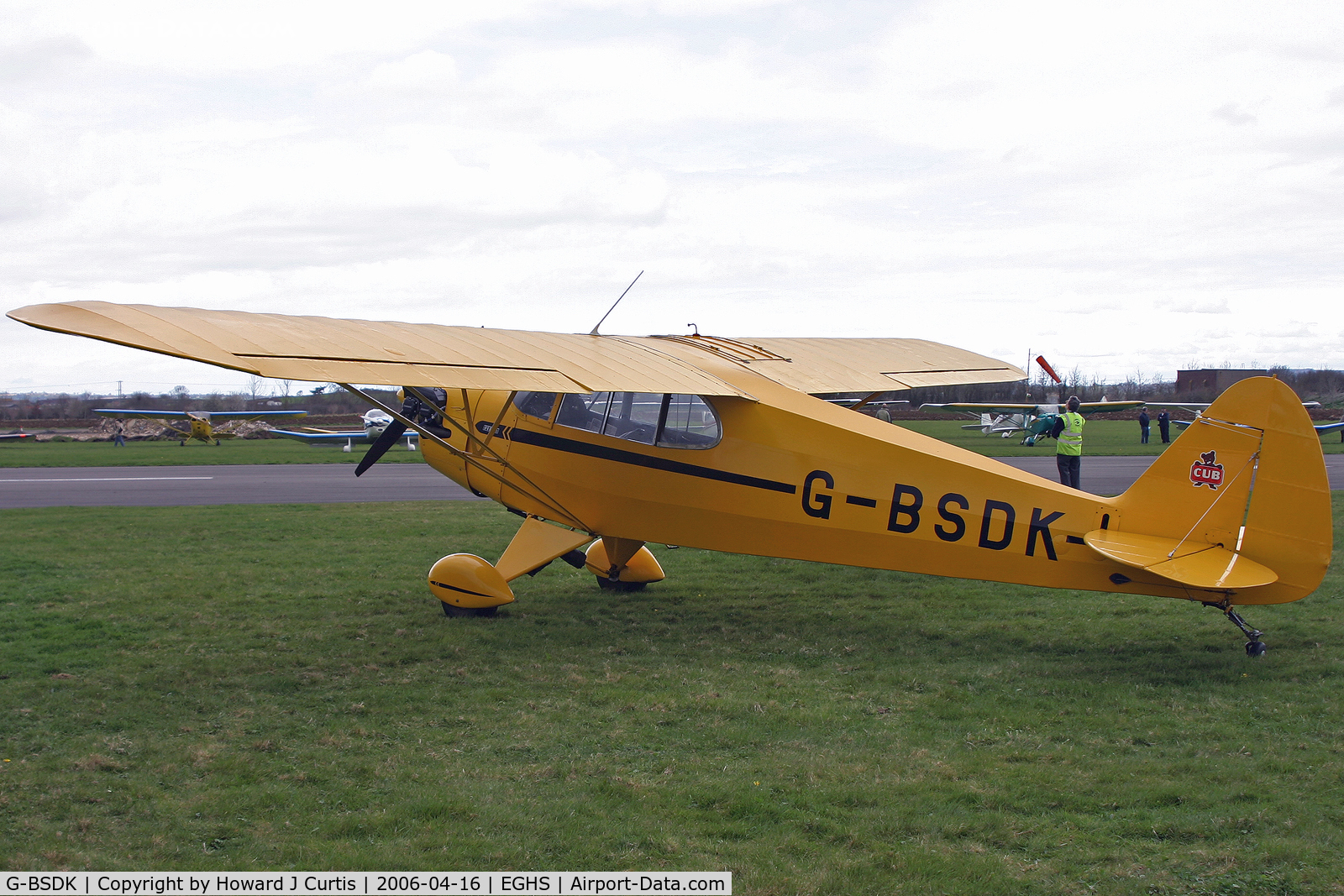 G-BSDK, 1941 Piper J-5A Cub Cruiser Cub Cruiser C/N 5-175, Privately owned, at the PFA fly-in here.