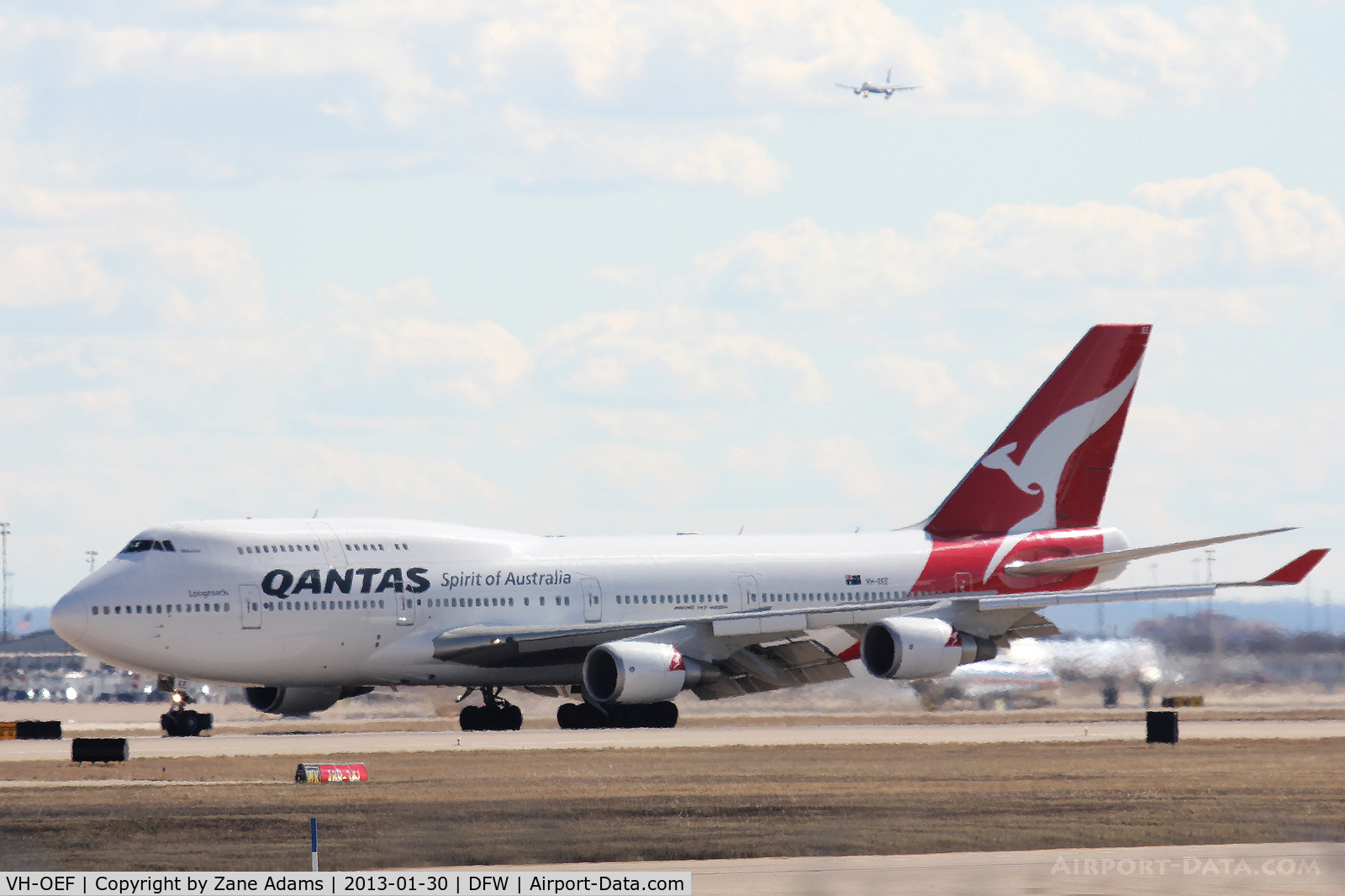 VH-OEF, 2002 Boeing 747-438/ER C/N 32910, Qantas 747 at DFW Airport