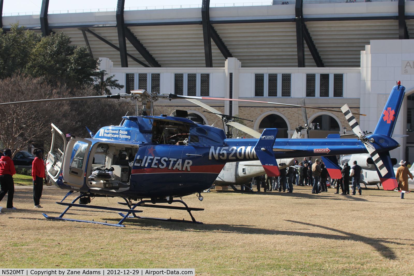 N520MT, 2007 Bell 407 C/N 53805, On display at the 2013 Armed Forces Bowl in Fort Worth, TX