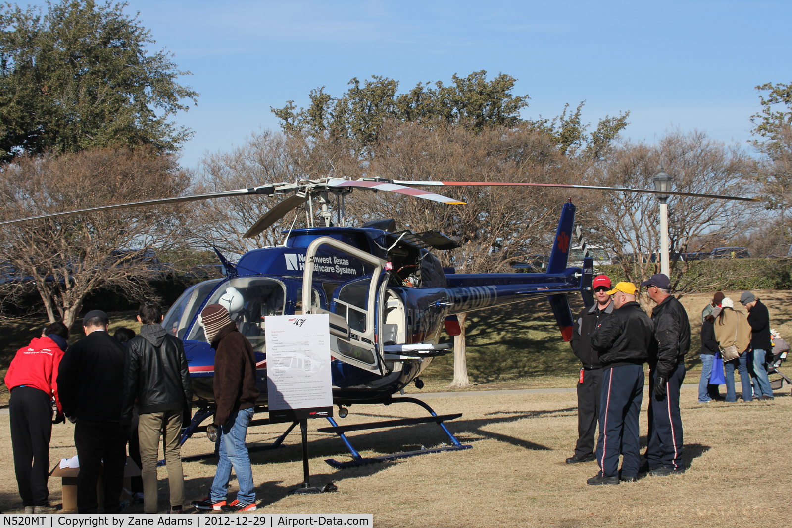 N520MT, 2007 Bell 407 C/N 53805, On display at the 2013 Armed Forces Bowl in Fort Worth, TX