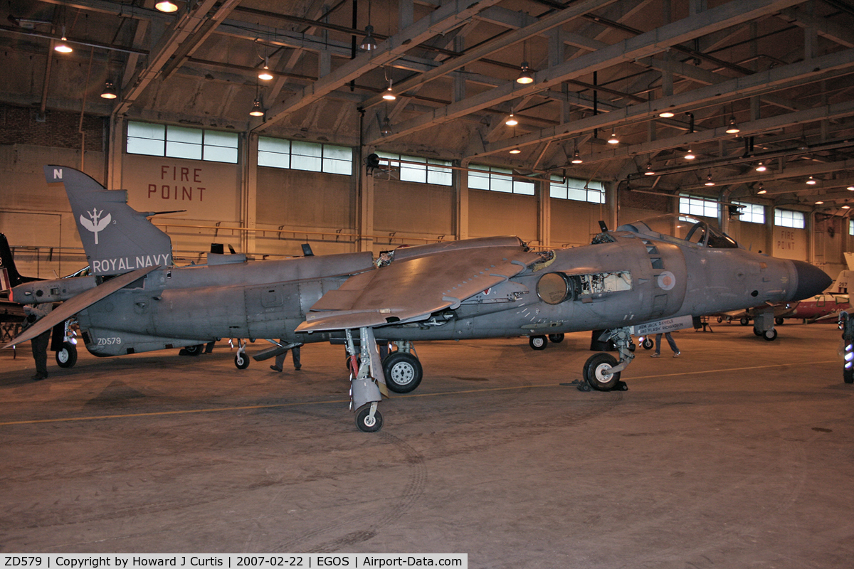 ZD579, 1985 British Aerospace Sea Harrier F/A.2 C/N 41H-912042/B36/P14, Royal Navy, in store