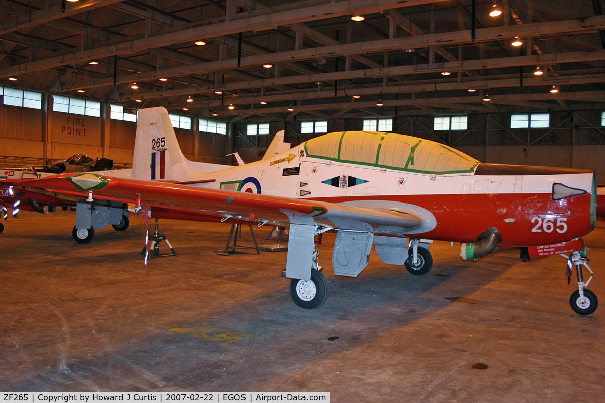 ZF265, 1990 Short S-312 Tucano T1 C/N T49, Royal Air Force, in store
