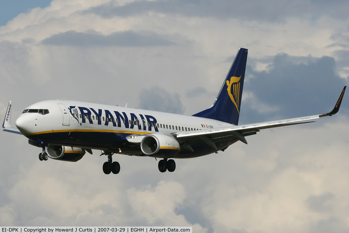 EI-DPK, 2007 Boeing 737-8AS C/N 33610, Ryanair