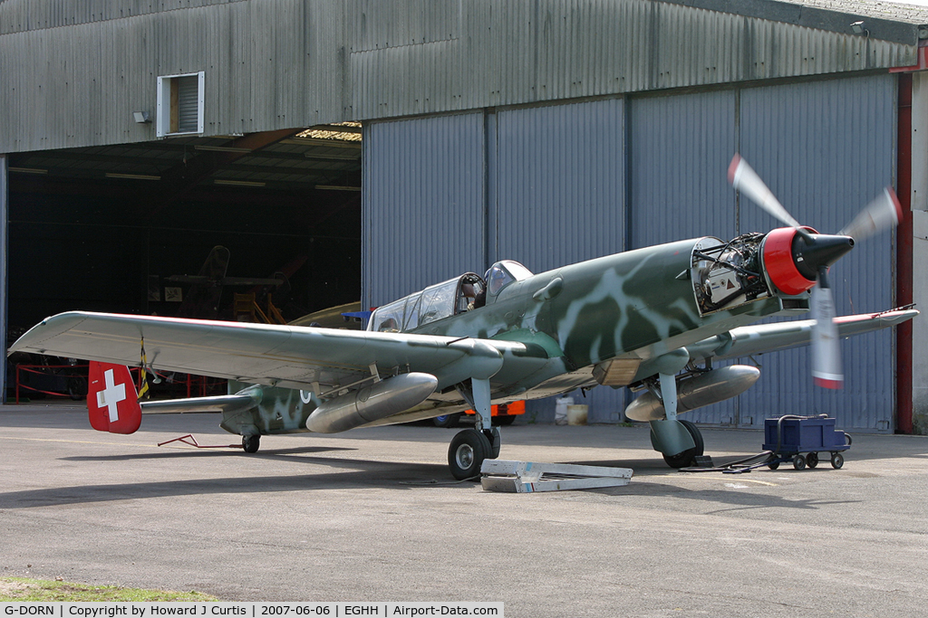 G-DORN, 1948 F+W C-3605 Schlepp C/N 332, Privately owned. Doing engine runs.