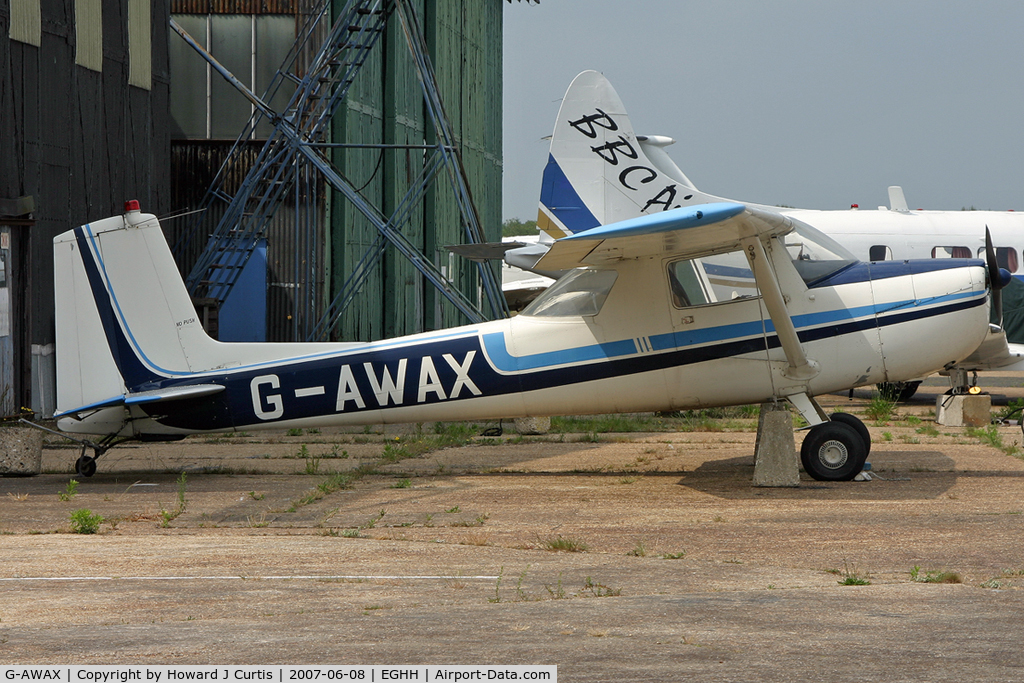 G-AWAX, 1963 Cessna 150D C/N 150-60153, Privately owned. Tailwheel conversion.