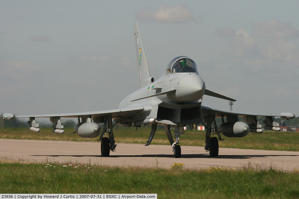 ZJ936, 2007 Eurofighter EF-2000 Typhoon FGR4 C/N 0119/BS027, QO-S/3 Squadron.