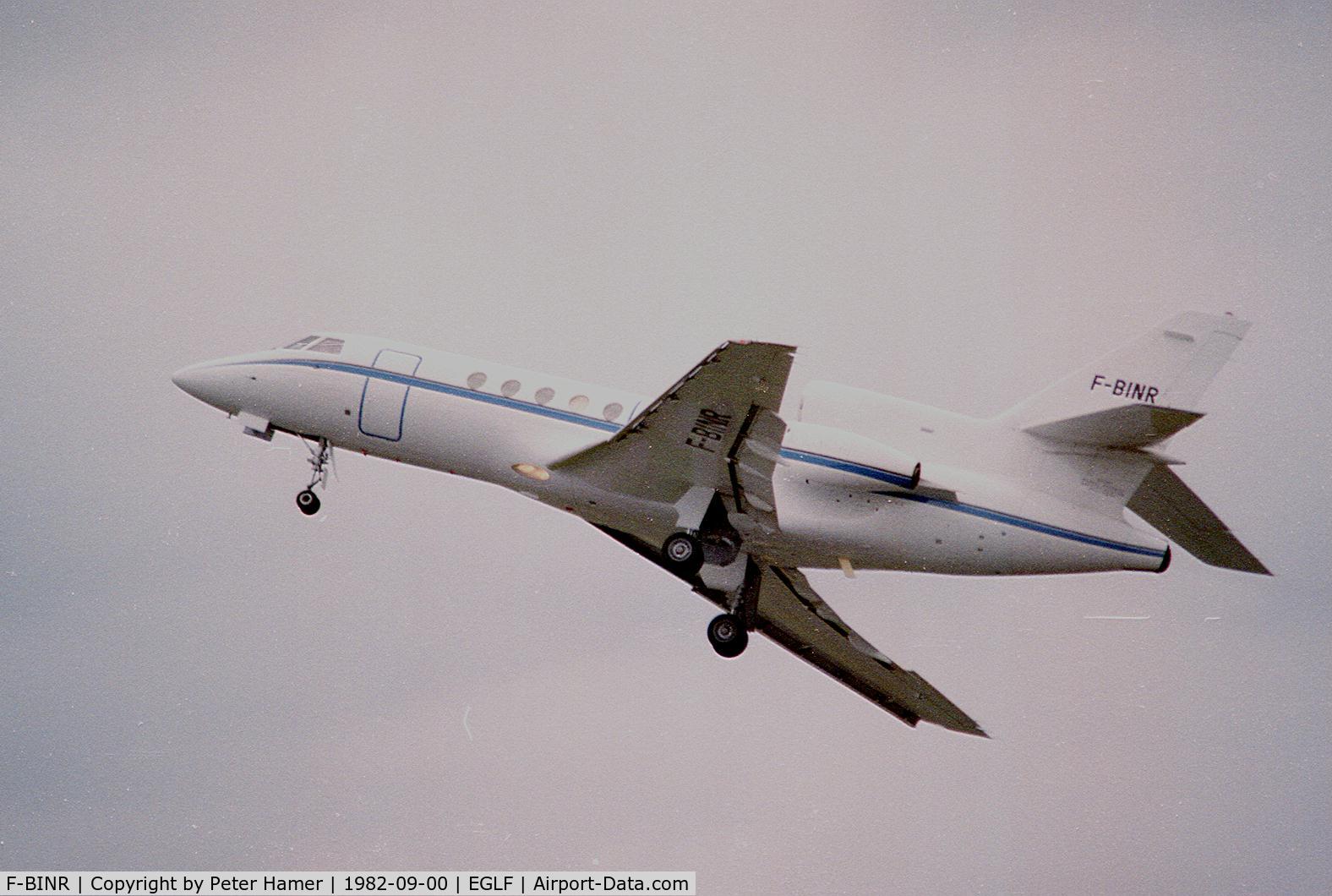 F-BINR, 1979 Dassault Falcon 50 C/N 2, Farnborough 1982