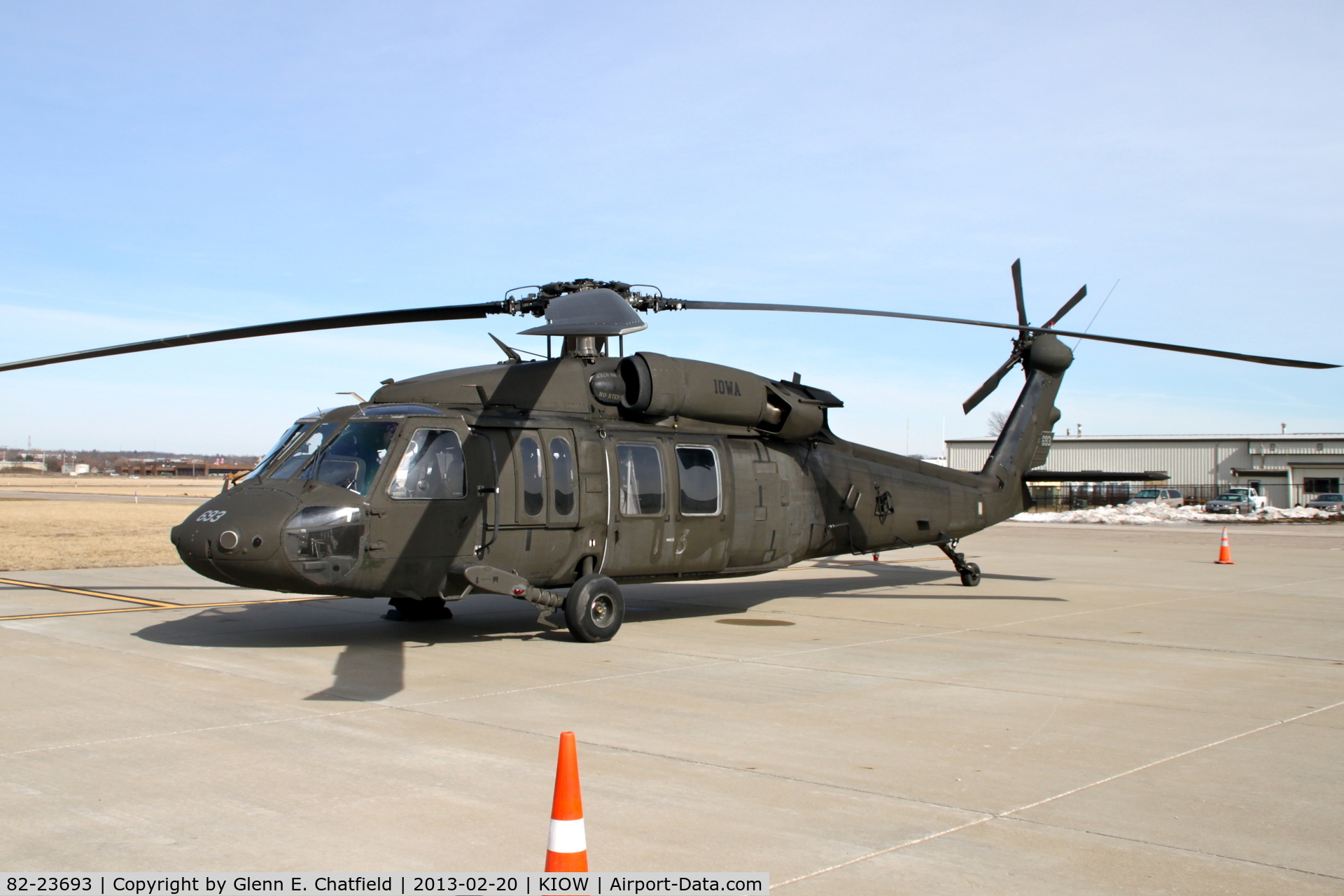82-23693, 1982 Sikorsky UH-60A Black Hawk C/N 70516, Parked on the ramp