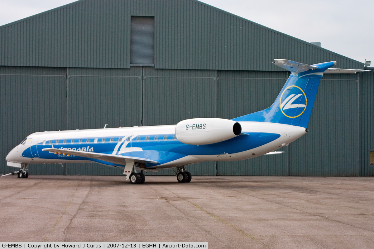 G-EMBS, 2000 Embraer EMB-145EU (ERJ-145EU) C/N 145357, Dniproavia colours (became UR-DNE).