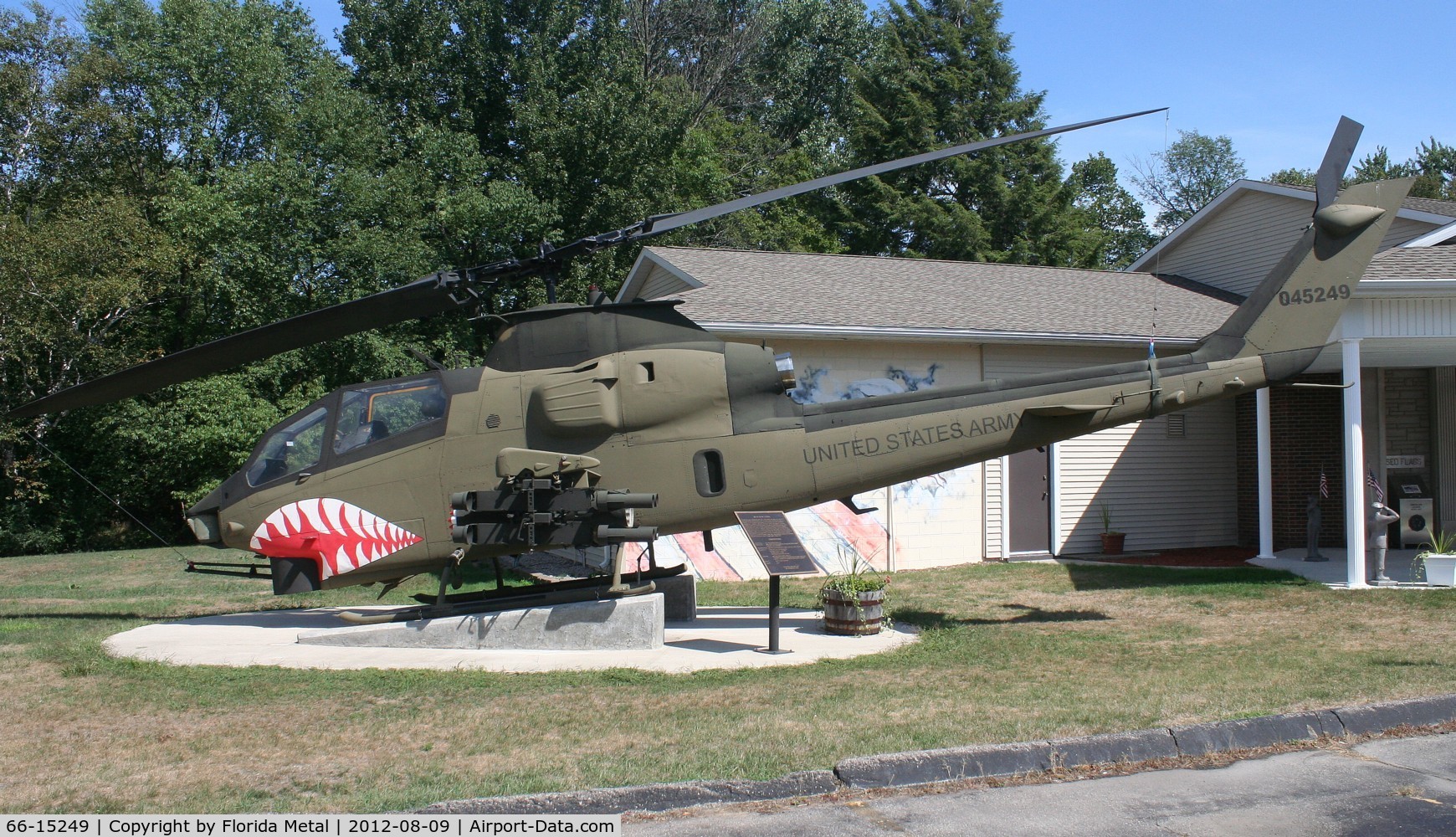 66-15249, 1966 Bell AH-1G Cobra C/N 20005, AH-1G Cobra in front of a VFW Hall in Croswell Michigan