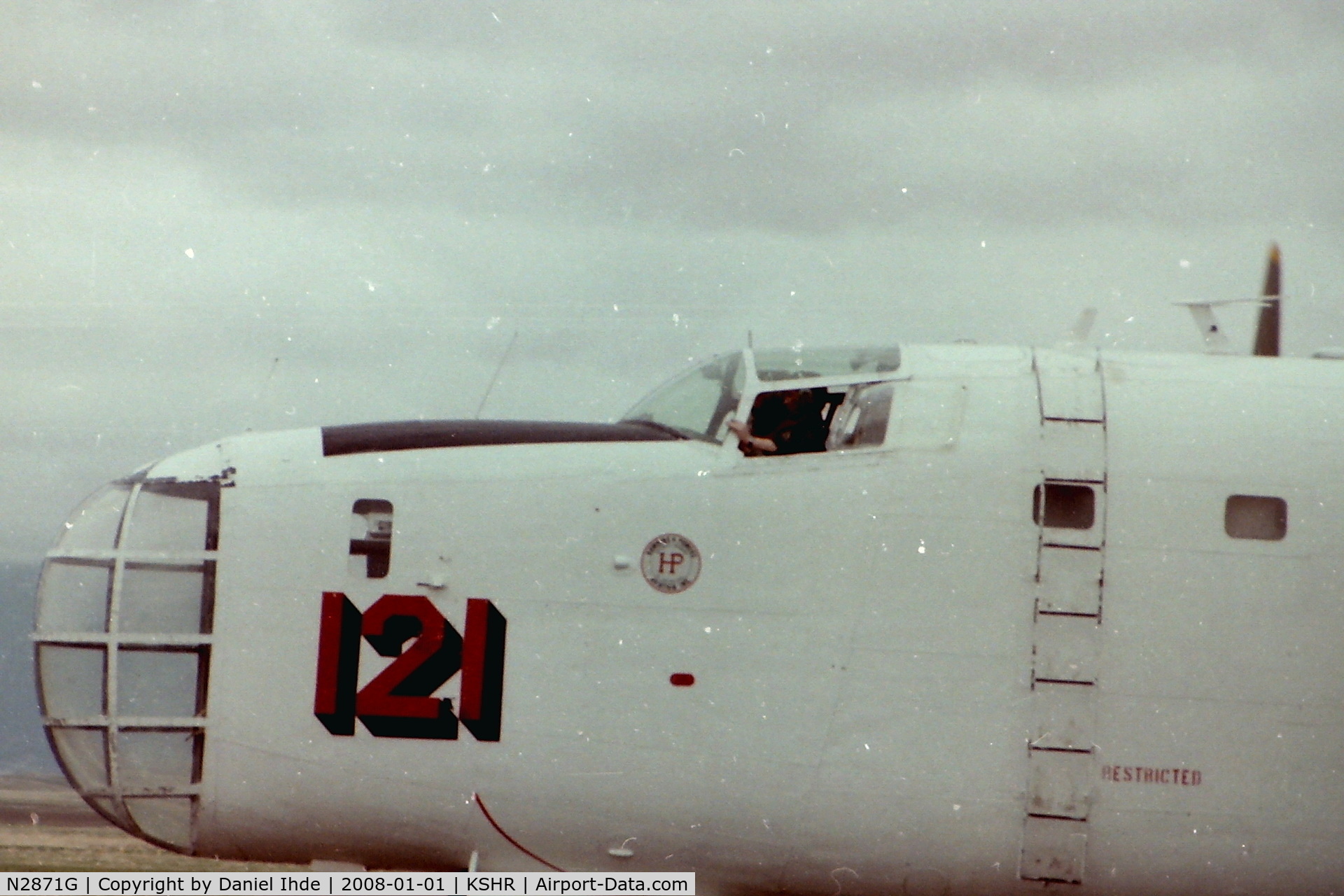 N2871G, Consolidated Vultee P4Y-2 Privateer C/N 66302, Hawkins & Powers Tanker 121 in 1982 + or - one year.  Photo taken in Sheridan Wyoming