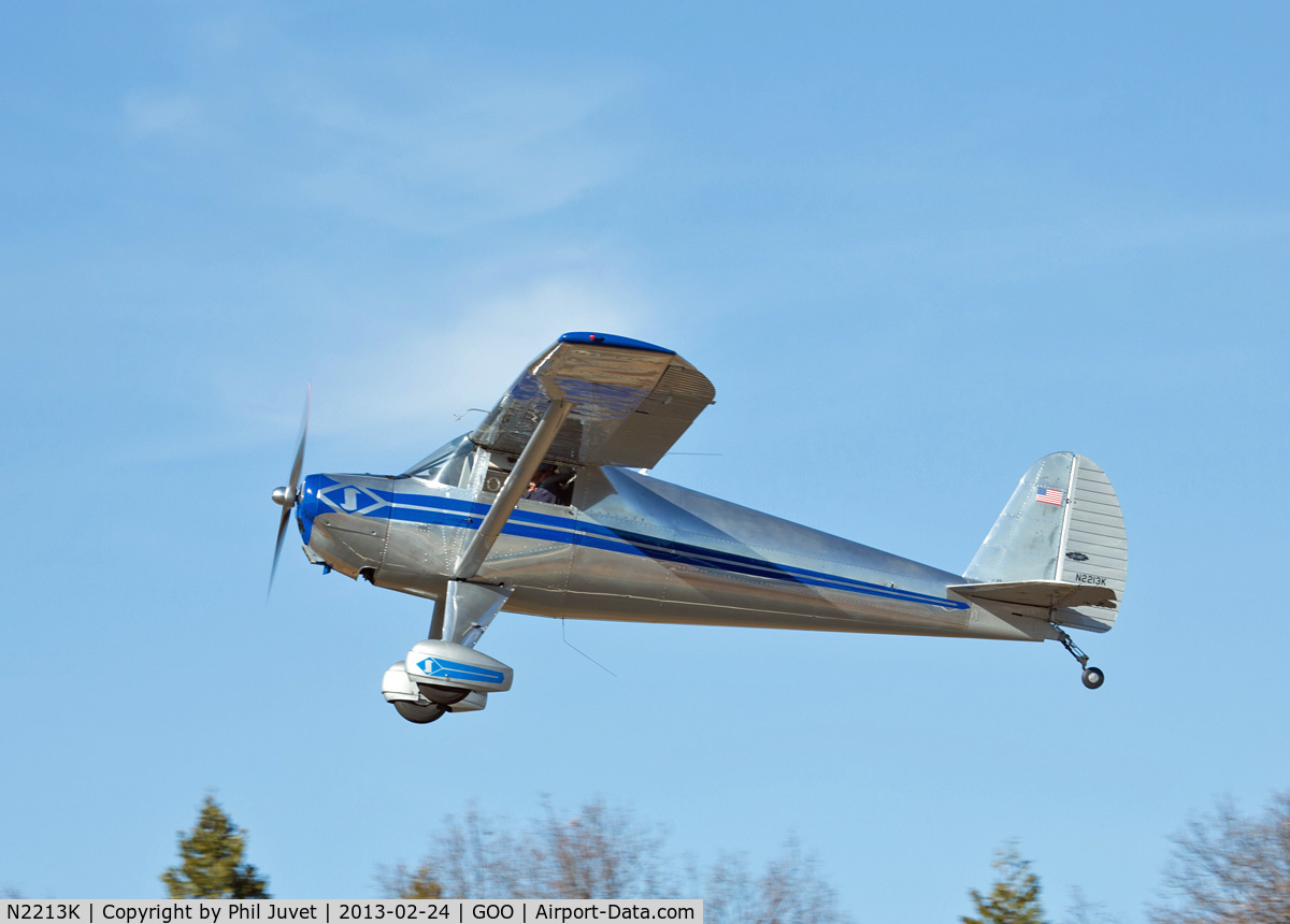 N2213K, 1947 Luscombe 8A C/N 4940, Departing the Nevada County Air Park, Grass Valley, CA.