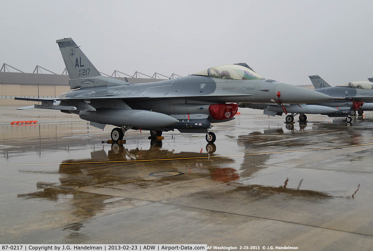 87-0217, 1987 General Dynamics F-16C Fighting Falcon C/N 5C-478, At NAF Washington
